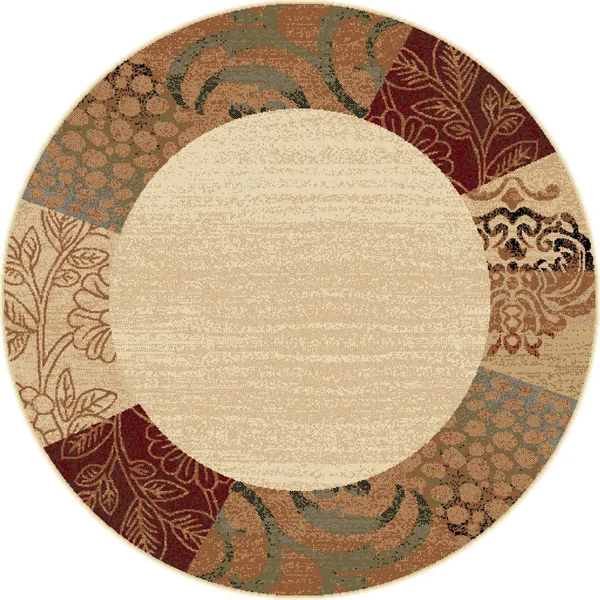 Tayse Elegance 5202 Beige 7 ft. 10 in. Round Transitional Area Rug