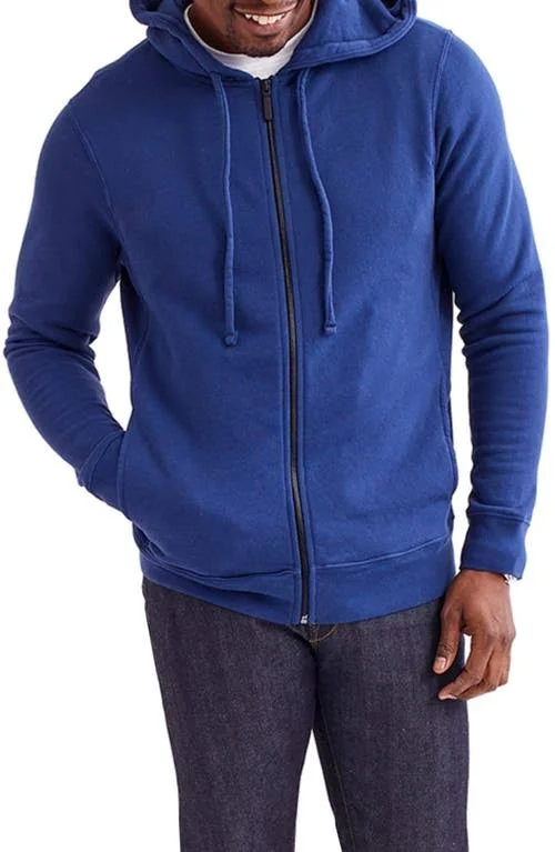 Men's Goodlife Cotton Terry Men's Zip Hoodie - Size Medium - Blue