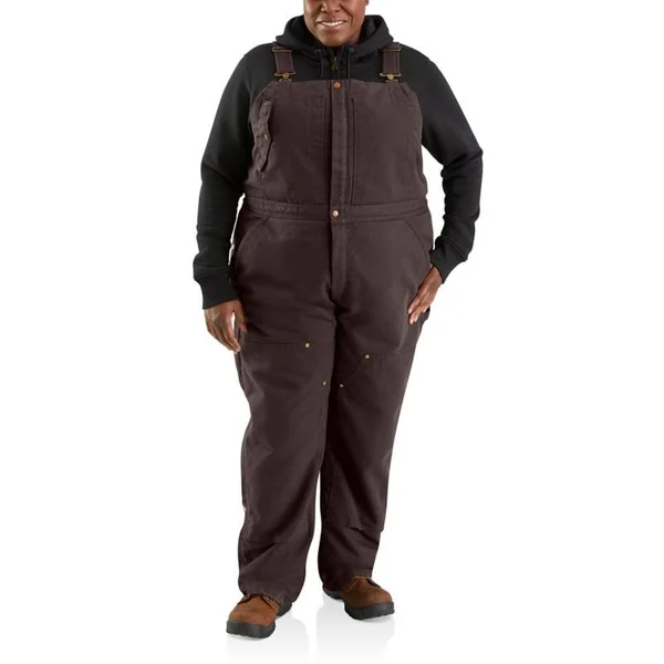Carhartt Cotton Weathered Duck Wildwood Bib Overall, Black, 2x