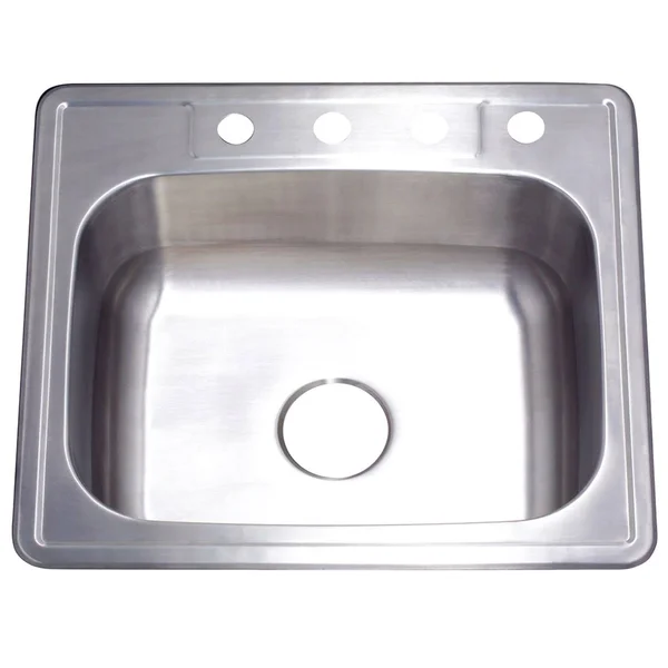 Kingston Brass GKTS252210 Gourmetier Studio Brushed Nickel Self Rimming Single Bowl Sink