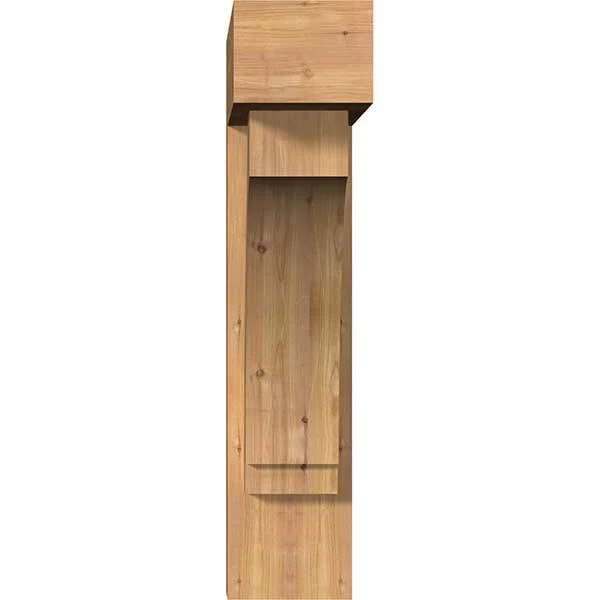 Ekena Millwork 1462780 7 1/2x22W x 26x22D x 34x22H Imperial Block Smooth Bracket w/ Offset Brace - Western Red Cedar