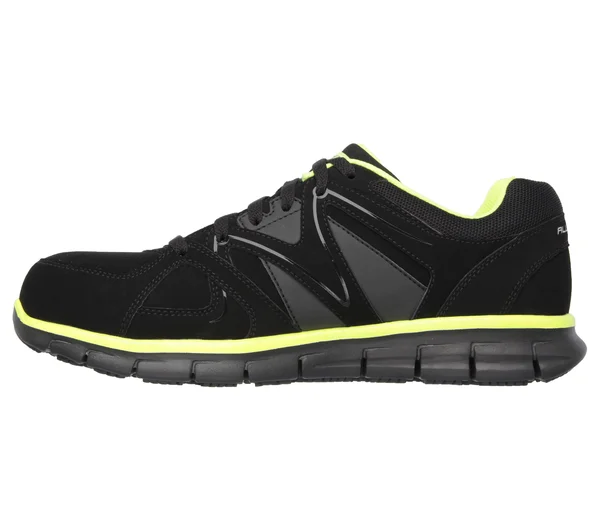 Men's Skechers Work Relaxed Fit Synergy Ekron Alloy Toe Lace Up - Size: 11, Black