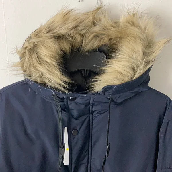 Calvin Klein Men's Snorkel Jacket with Faux-Fur Trim - Rich Indigo