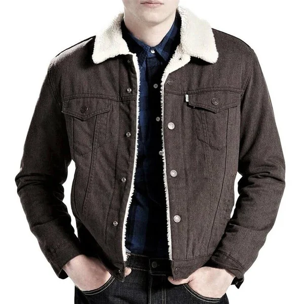 Levi&s Sherpa Trucker Jacket - Men's - Black Corduroy 2XL