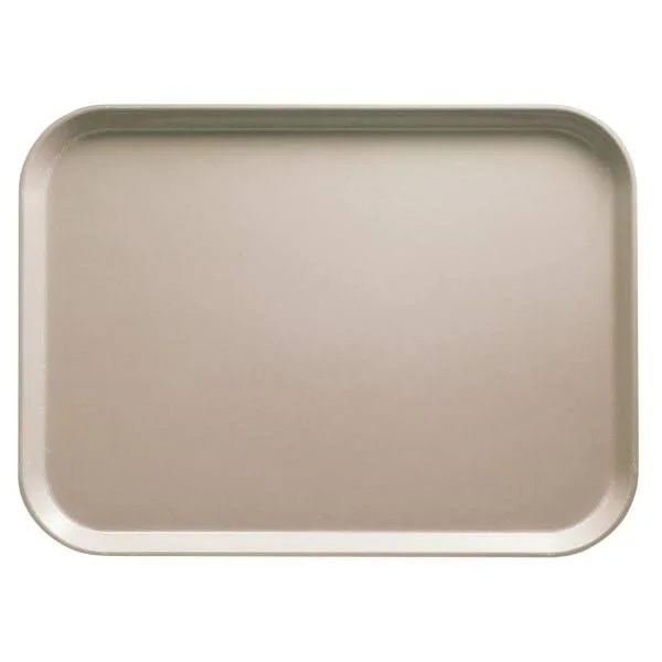 Cambro Camtray Rectangular Serving Trays - 14 x 18, Taupe, Pack of