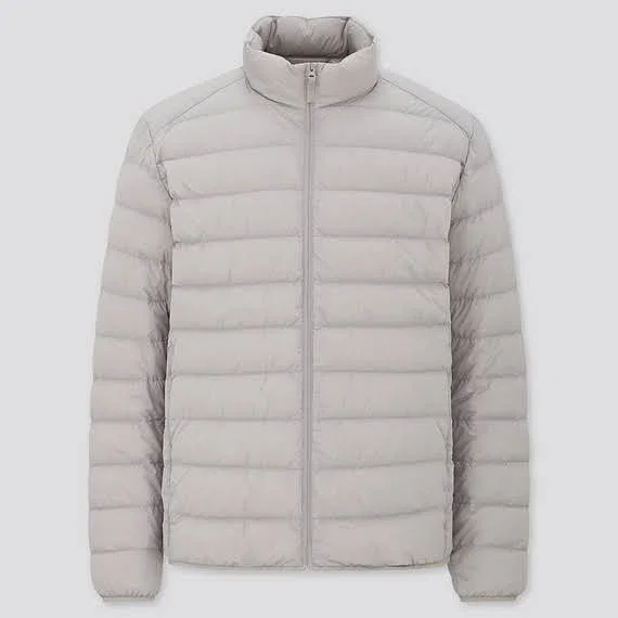 Uniqlo Men's Ultra Light Down Puffer Jacket, Gray, S