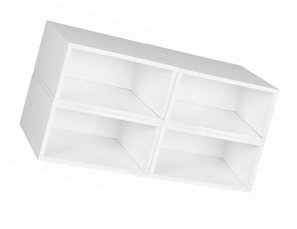 Niche Cubo Storage Set 4 Half Size Cubes, White Wood Grain