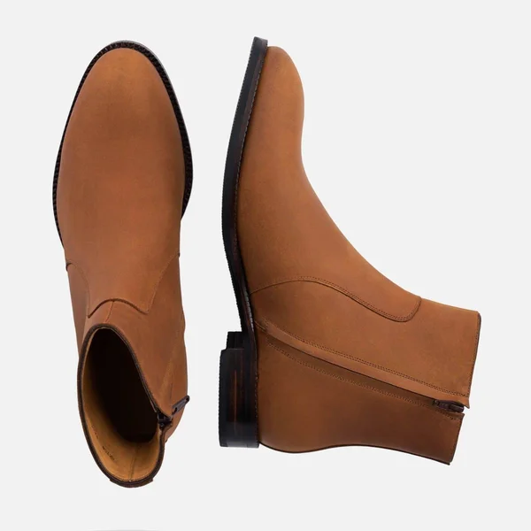 Beckett Simonon Easton Side-Zip Boots - Pull-Up - Walnut, Size 9.5, Men's Boot
