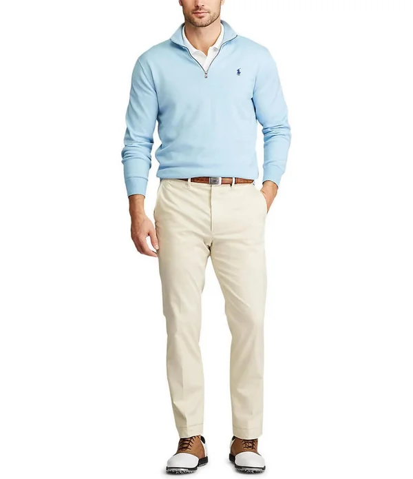 Polo Ralph Lauren Golf Tailored-Fit Flat-Front Stretch Chino Pants, Mens, 34 32, Basic Sand
