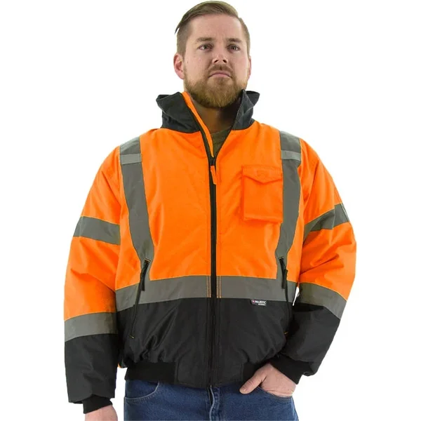 Majestic Glove 75-1314 Hi-Viz Waterproof Jacket with Quilted Liner - ANSI 3