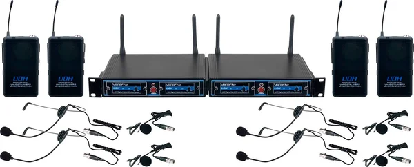 VocoPro UDHPLAY4MIB 4-Channel Hybrid Wireless Headset & Lapel Microphone System
