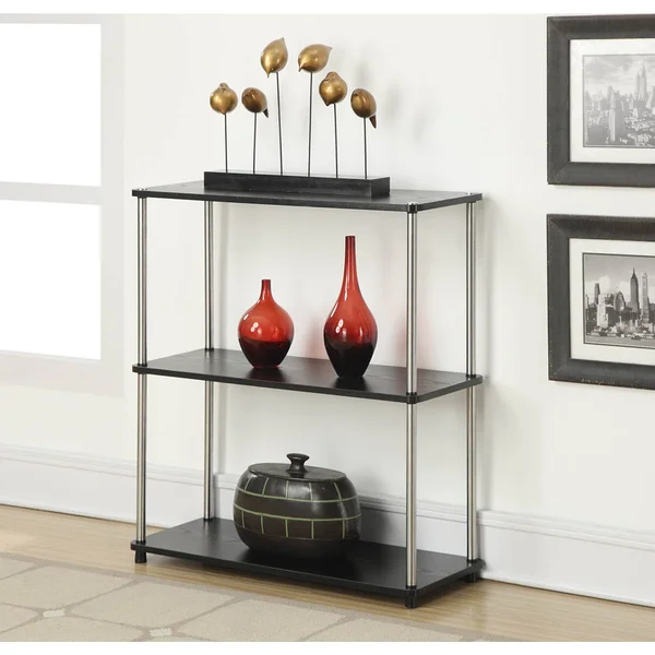 Convenience Concepts Designs2Go 3 Tier Bookshelf, Black