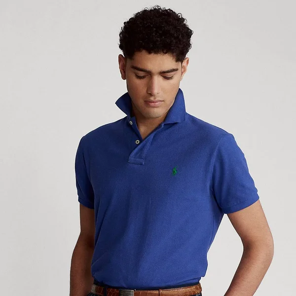 Ralph Lauren Men's The Iconic Mesh Polo Shirt - Size 5X Big in Bright Navy