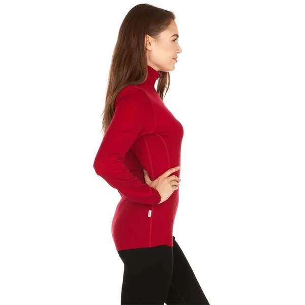 Minus33 Merino Wool Clothing Liberty Women's Lightweight Wool 1/4 Zip True Red - XL
