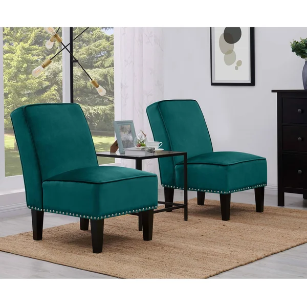 Domesis Classic Slipper Chair (Set of 2) Oatmeal Linen