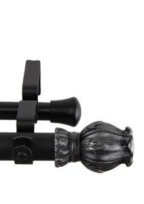 Rod Desyne Regent Double Curtain Rod - Black
