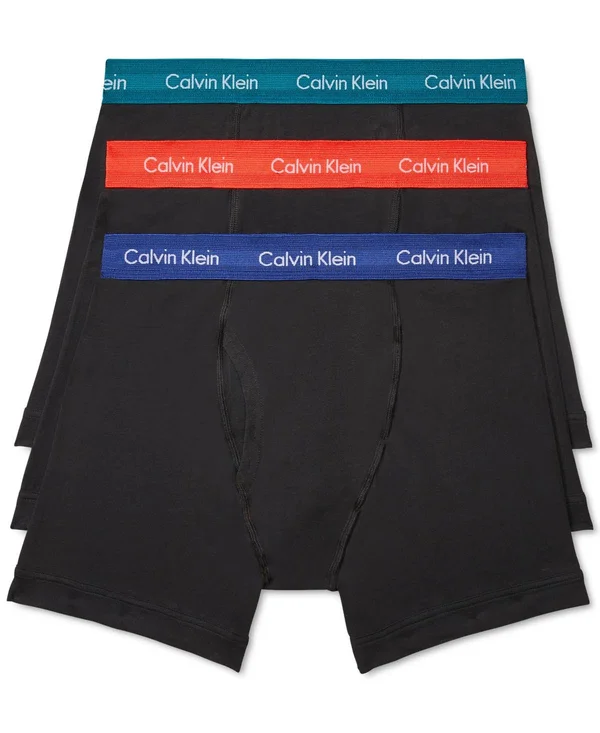 Men's Calvin Klein 3-Pack Stretch Boxer Briefs - Size: XL, Red Overfl