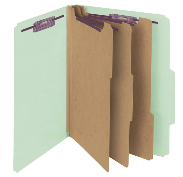 Smead 14091 Gray/Green Pressboard Classification Folder with SafeSHIELD