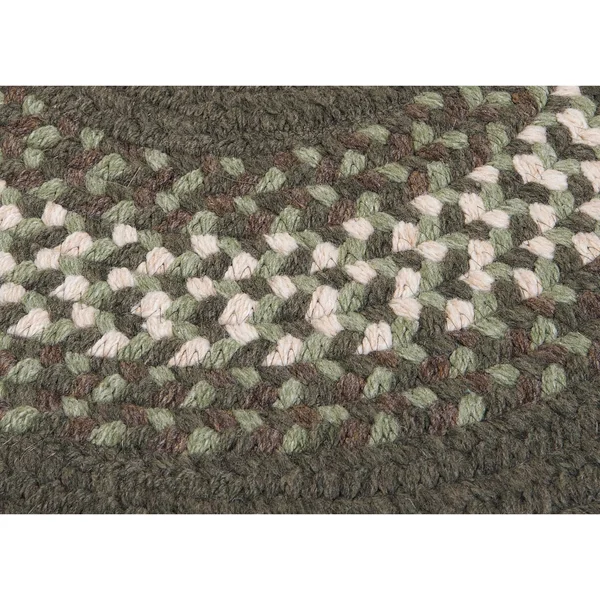 Colonial Mills Cozy Cabin Braided Reversible Indoor Area Rug - 3& x 5& Oval - Bark