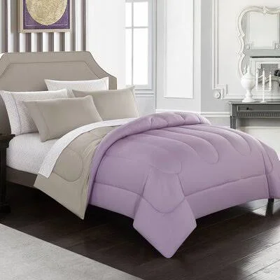 Alexsa Solid Reversible Comforter Set Ebern Designs Color: White - Size: Queen
