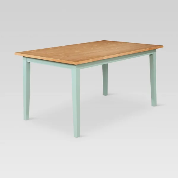 Threshold Carey 60 Tapered Leg Dining Table, Pale Blue/Natural