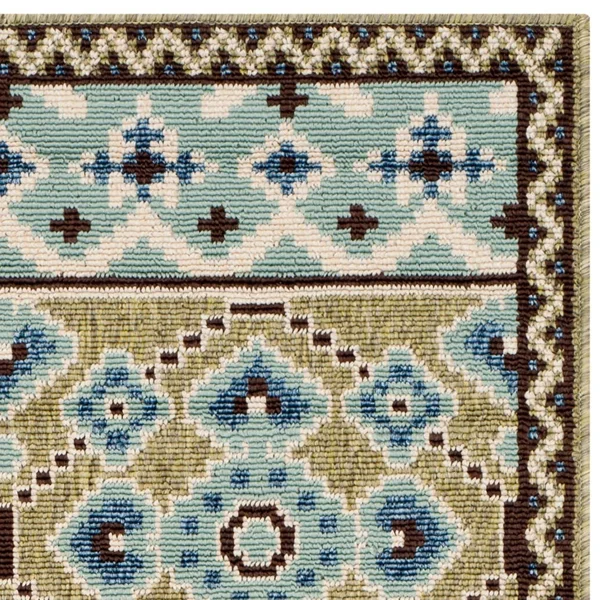 Safavieh Veranda 093 Red, Chocolate 9& x 12& Indoor/Outdoor Rug