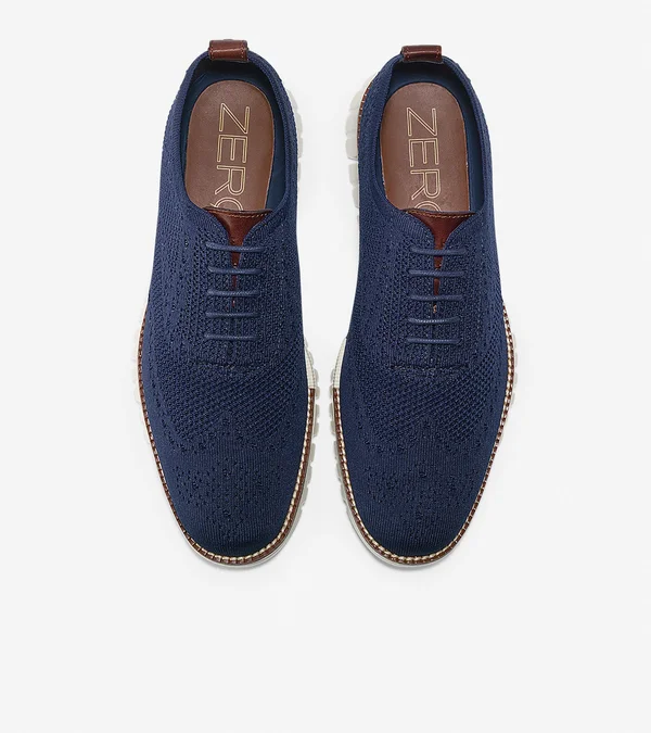 Cole Haan Men's Zerogrand Wingtip Oxford With Stitchlite, Blue, 9.5
