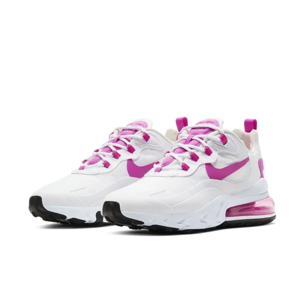 Nike Air Max 270 React White/Fire Pink Women's Shoes, Size: 7