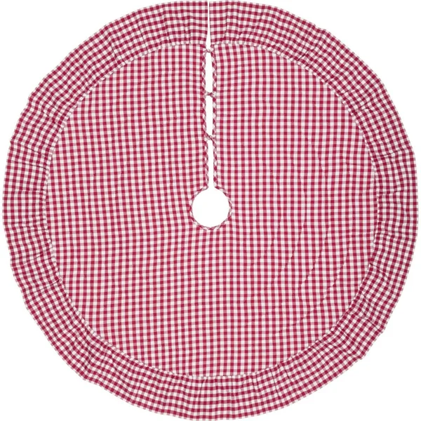 Emmie Red Ruffled Tree Skirt - 55x22