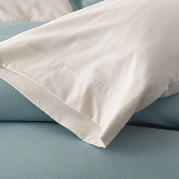 Legends Luxury Velvet Flannel Pillowcases - Mint Green, Size Standard, The Company Store