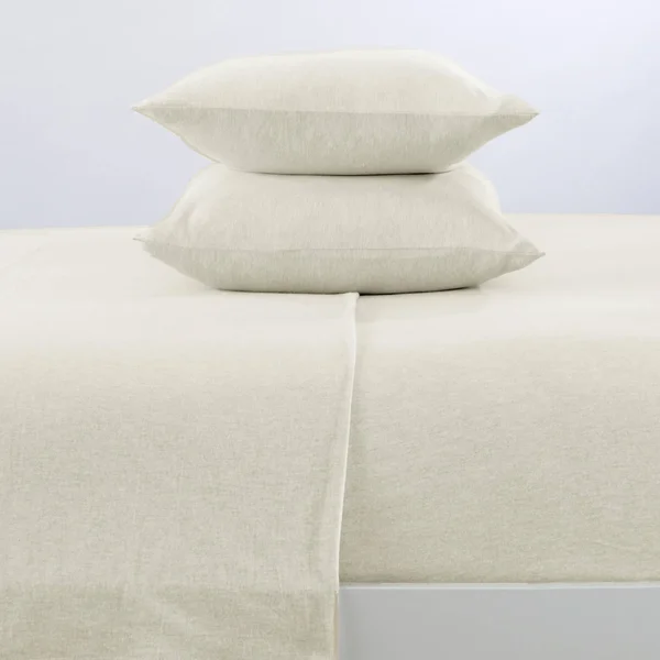 Great Bay Home Tech Knit Jersey Sheet Set Twin Ivory