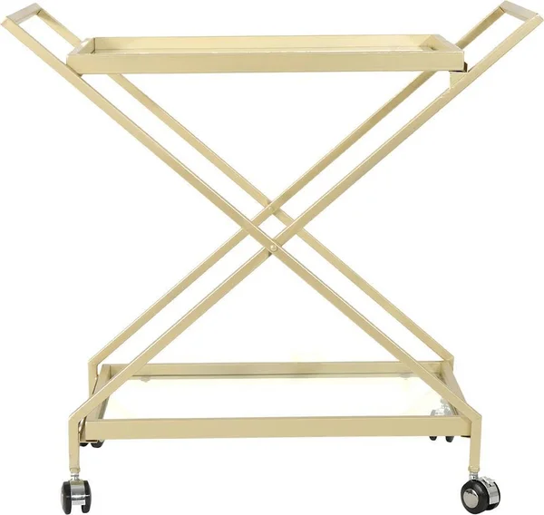 Christopher Knight Home Annika Outdoor Industrial Bar Cart by Gold