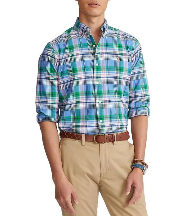 Polo Ralph Lauren Men's Classic Fit Tattersall Oxford Shirt - Multi - M