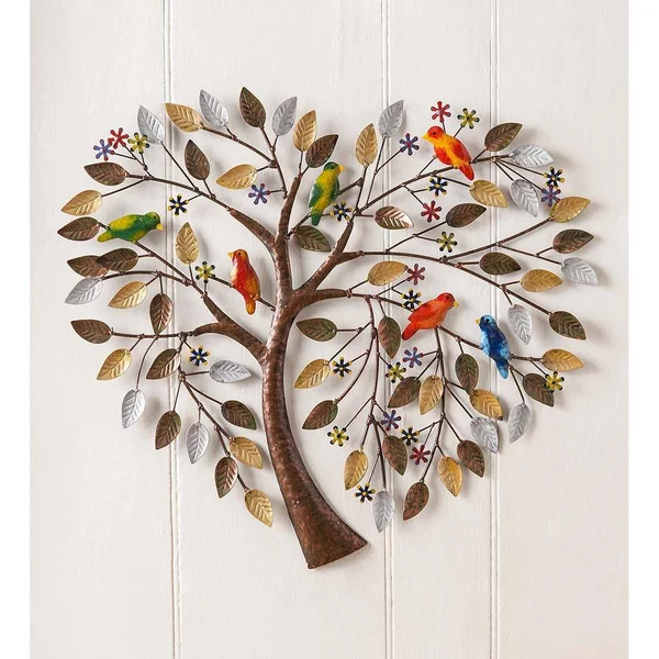 Wind & Weather Handcrafted Heart Tree Metal Wall Art