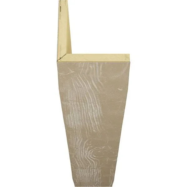 Ekena Millwork BMSD2C0040X100X240WH 4x22W x 10x22H x 20&L 2-Sided (L-beam) Sandblasted Endurathane Faux Wood Ceiling Beam - White