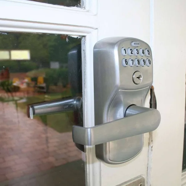Schlage FE575 PLY/ELA Plymouth Keypad Auto-Lock Entry Leverset with Elan Lever