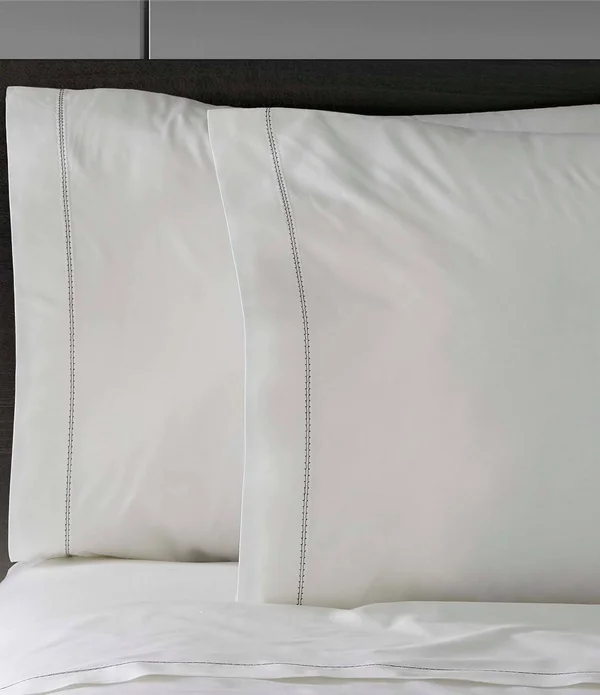 Vera Wang Solid Cotton Percale Sheet Set, King - White
