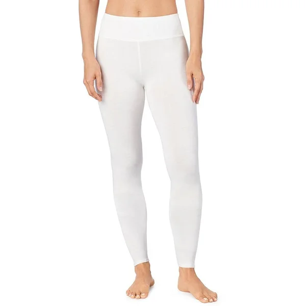 Cuddl Duds Softwear High-Waist Leggings - Ivory