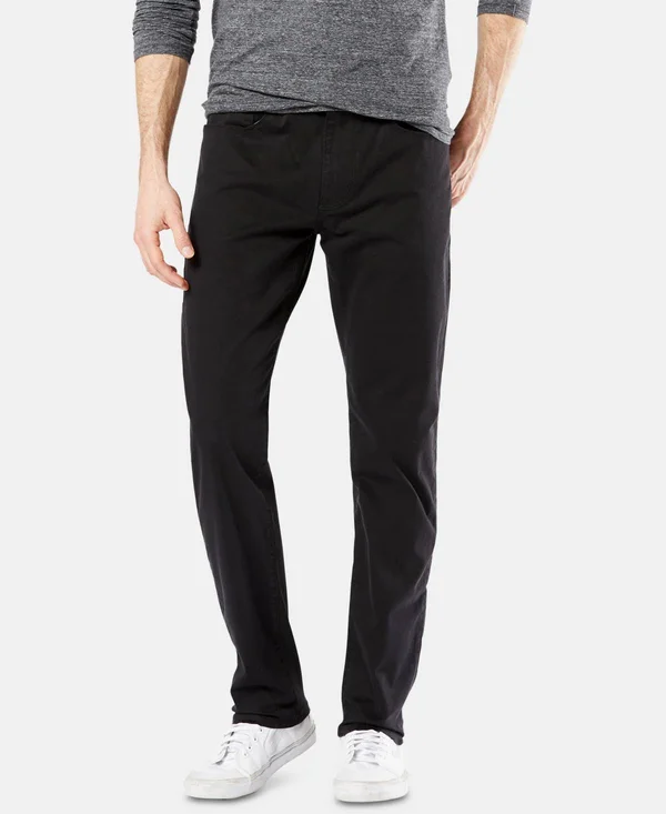 Dockers Men's Jean-Cut Supreme Flex Slim Fit Pants, Created for Macy&s - Black