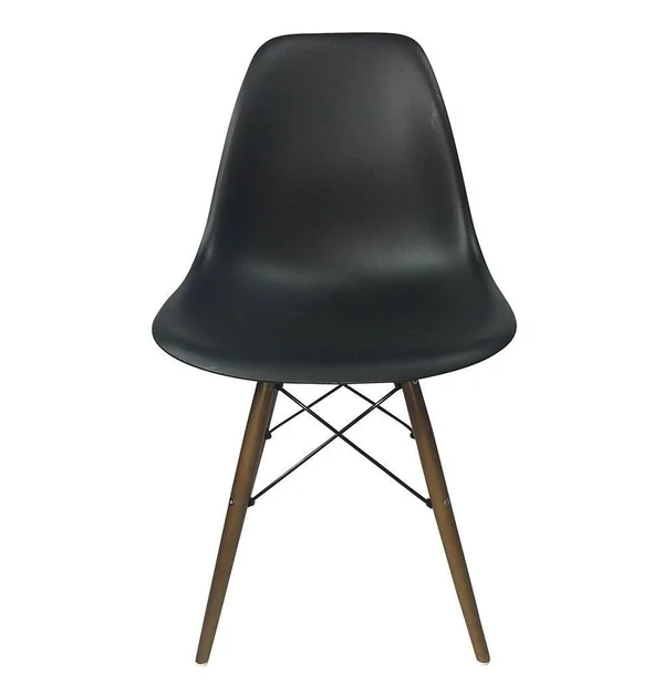 Eiffel Chair - Wooden Legs - yellow-pp, Dark Walnut