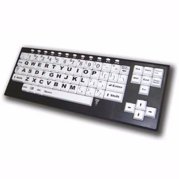 Visionboard2 Large Key Keyboard - Keyboard - USB - Black White