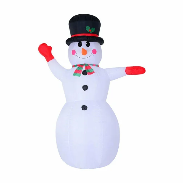 8& Indoor/Outdoor LED Inflatable Holiday Christmas Yard Decoration - Waving Snowman