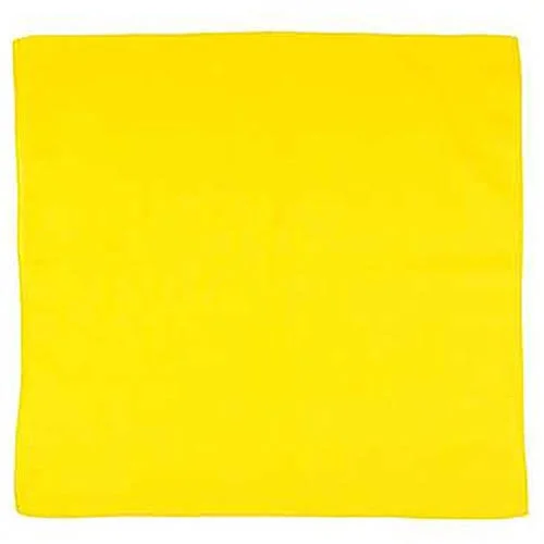 Pack of 132 Solid 100% Polyester Bandanas - Bulk Lot (Yellow)
