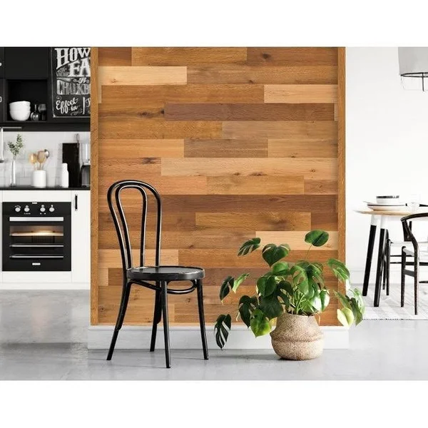 Genuine 5.1x22 x 47x22 Peel and Stick Engineered Wood Wall Paneling Novogratz Color: Unfinished Maple