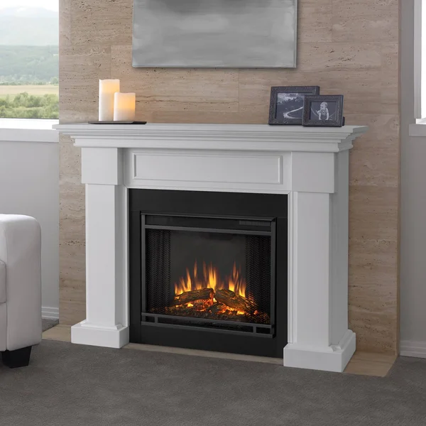 Real Flame 7910E Hillcrest Electric Fireplace - White