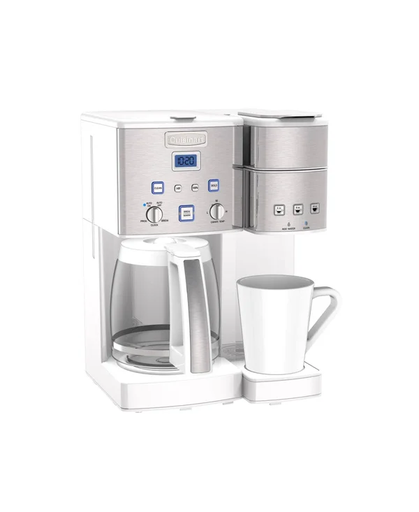 Cuisinart Coffee Center 12-Cup Coffeemaker and Single-Serve Brewer (White)
