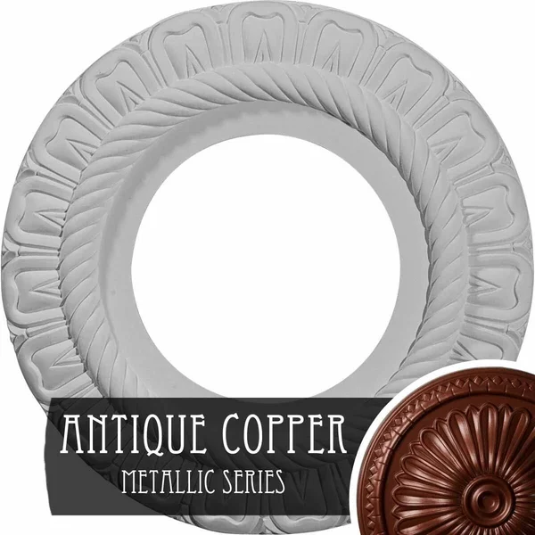 9x22OD x 4 1/2x22ID x 1/2x22P Claremont Ceiling Medallion (Fits Canopies Up to 5 5/8x22), Hand-Painted Cloud Burst