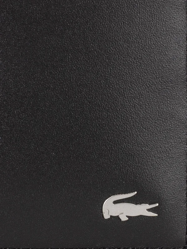 Lacoste Small Leather Billfold Wallet Black NH1115FG