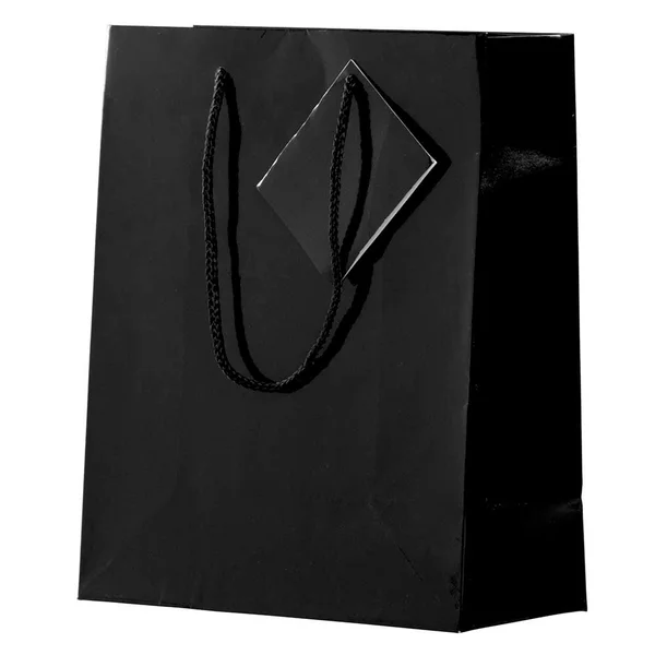 Jam Glossy Gift Bags, 8 x 10 x 4, Black, 100/Pack, Medium