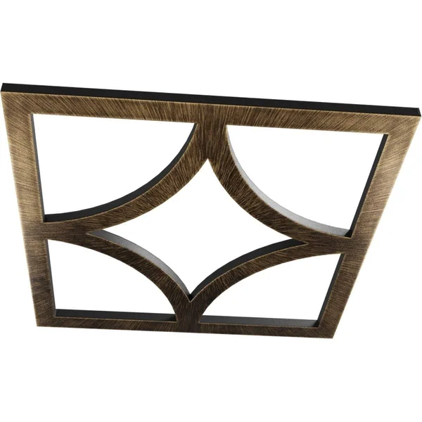 Ekena Millwork CMPP28X28STSNI 28x22OD x 17 7/8x22ID x 3/4x22P Statesman Architectural Grade PVC Pierced Ceiling Medallion, Nicke